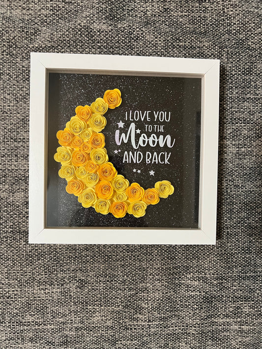 I Love You To The Moon Shadowbox